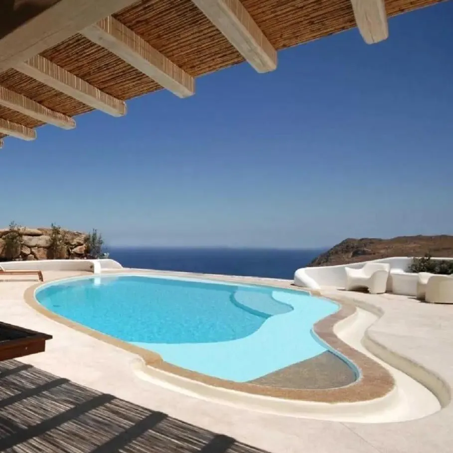 Villa Selini pool seen from above