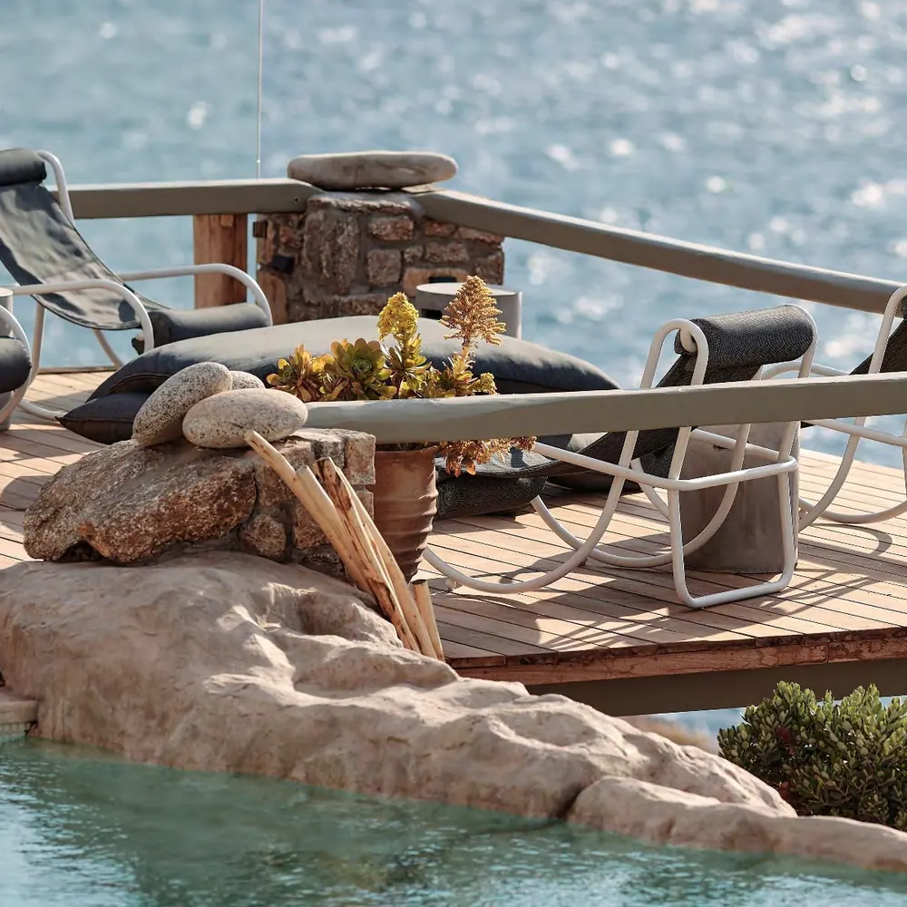 Villa Ammos pool seen from above