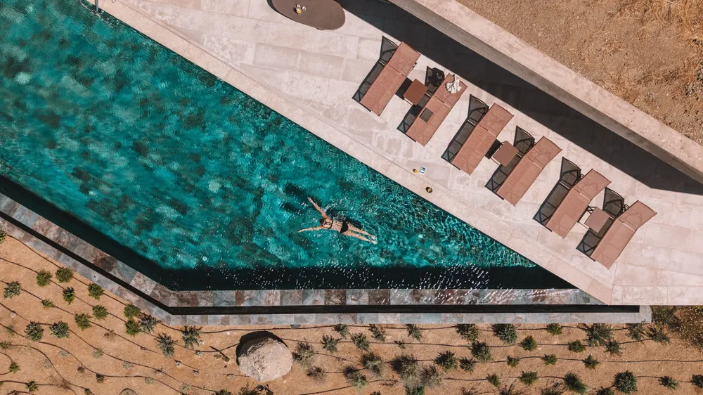 Villa Irini pool seen from above