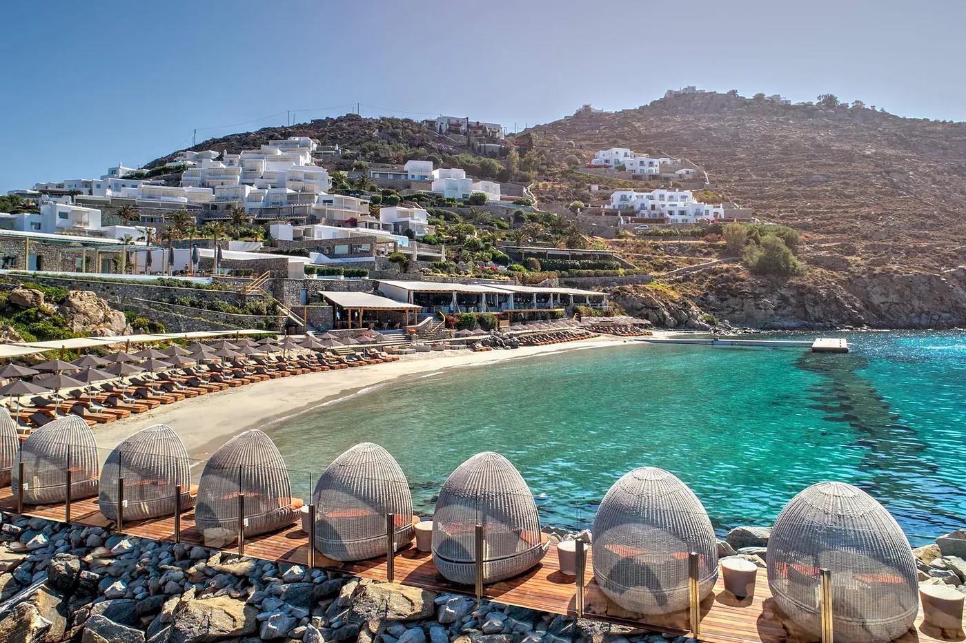 Buddha-Bar Beach, Santa Marina, Ornos Bay, Mykonos