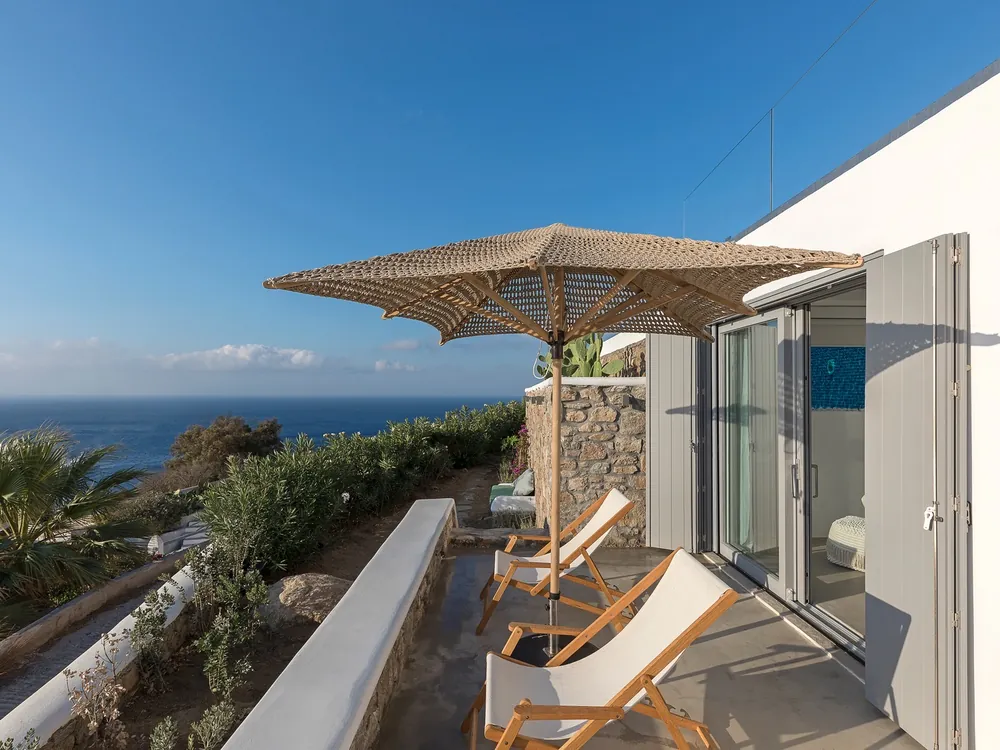 Villa Erato pool seen from above